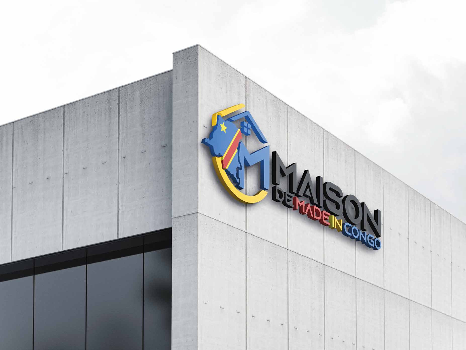 Projection de la façade d'une boutique Maison du Made in Congo